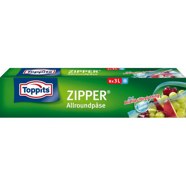 Toppits Zipper 3 ltr. 8 stk.